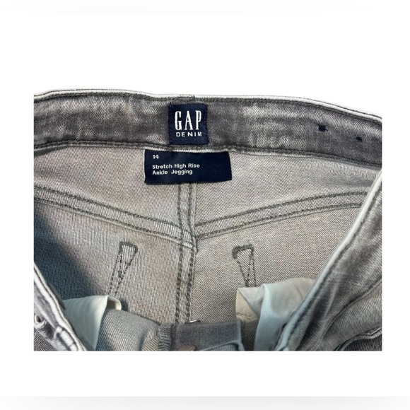 GAP Denim | Girls’ High Rise Destructed Grey Wash Ankle Jeggings | Size 14 | NEW - Picture 4 of 4